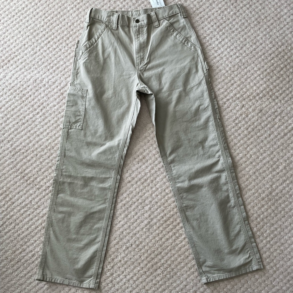 Carhartt Utility Work Pants Loose Relaxed Fit Canvas Khaki Tan 32X32 - Picture 3 of 12